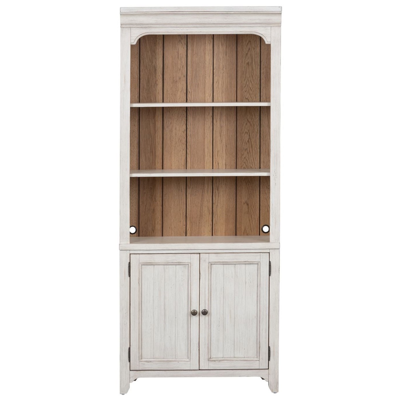 Liberty Furniture Farmhouse Reimagined Relaxed Vintage Bookcase with